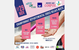 Championnat Départemental Cross Relais Mixte